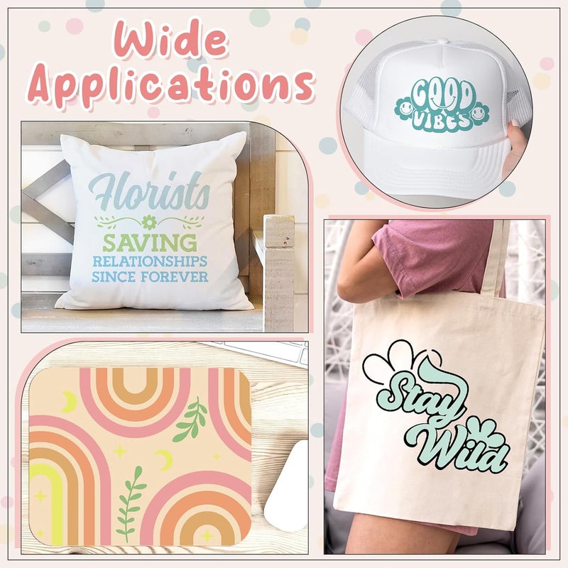 Tintnut Boho Sublimation Transfer Sheets - 20 Sheets 12inches x10inches, Pastel Color Sublimation Transfer Paper Bundle Compatible with Cricut for DIY Mugs, Tumblers, Key Chain - Image 5